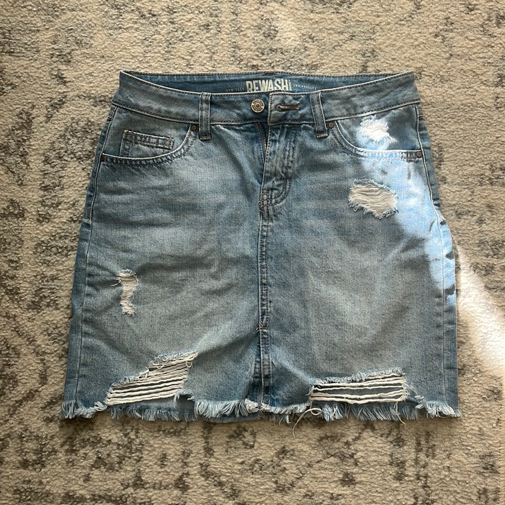 Light Jean mini skirt